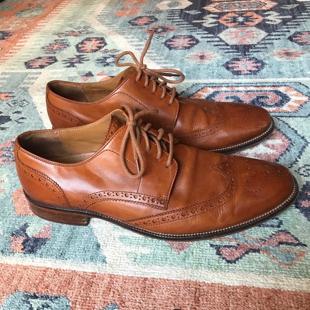 Cole Haan Brown Leather Wingtip Shoes